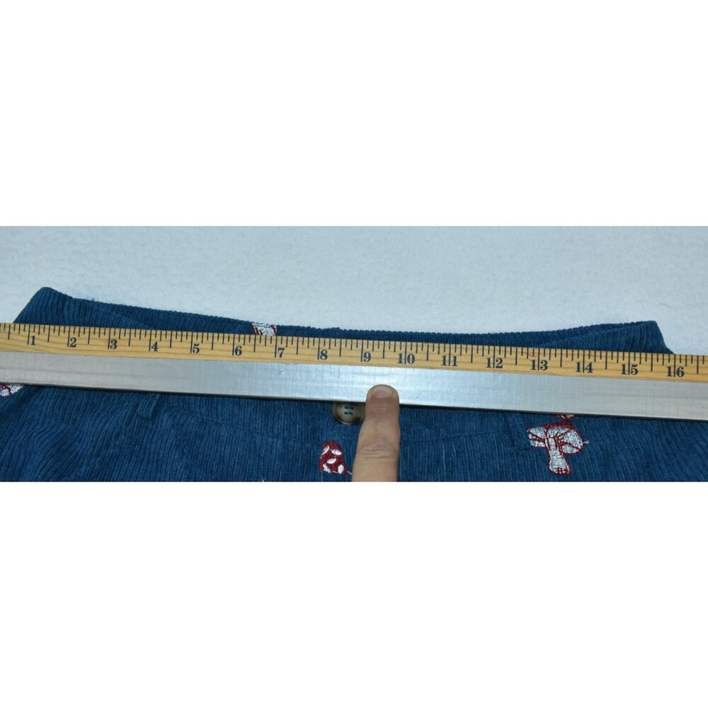 Cider Ditsy Floral Women Pants Size XL Embroidered Corduroy Wide-Leg Trousers - Picture 11 of 15